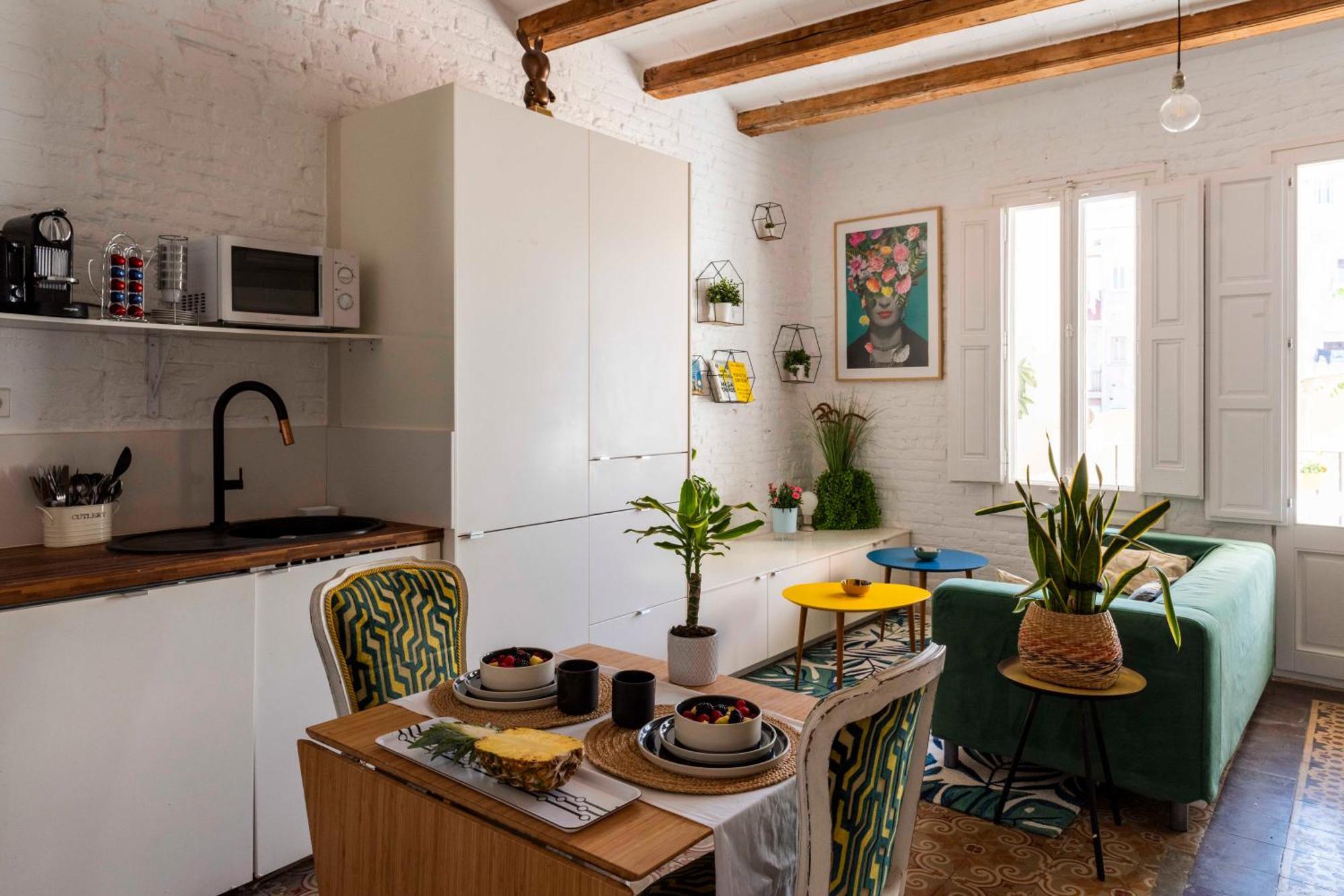 Enchanting 2 Bedroom Flat With Terrace Near Placa Espanya Barcelone Extérieur photo